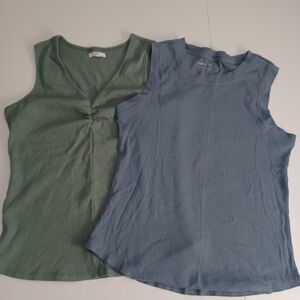 Maurices Ribbed Tank Tops Lot 2 Sz L